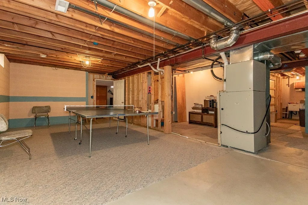 Unfinished below grade area