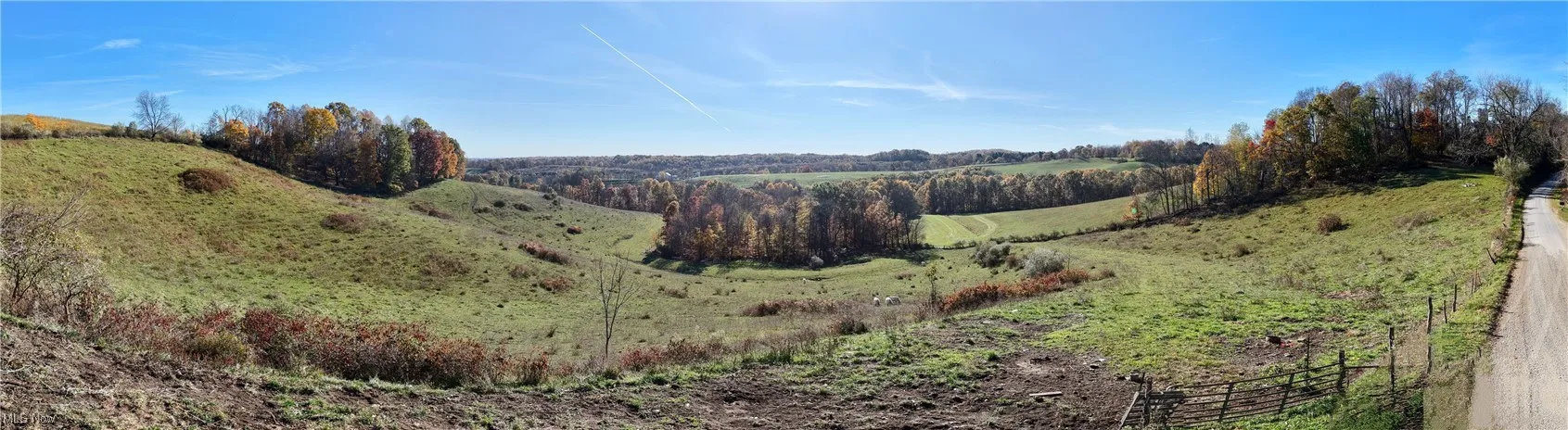 Mountain view with rural landscape