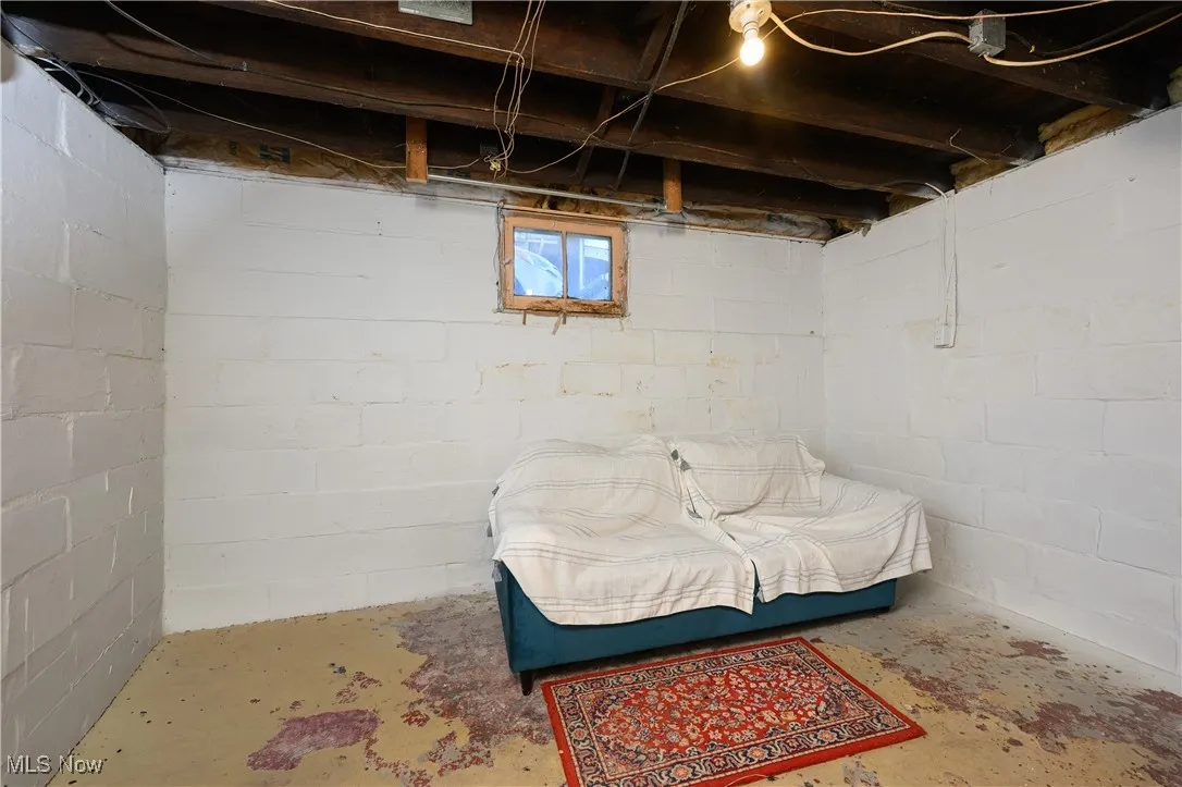 View of below grade area