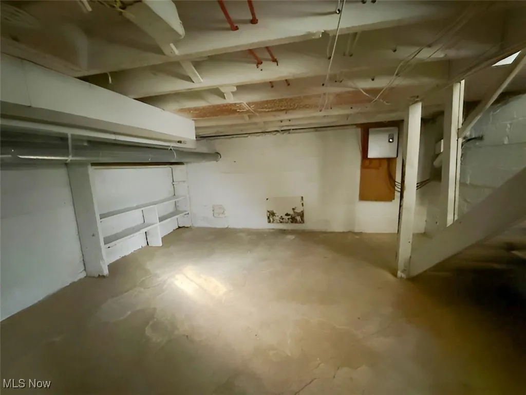 View of unfinished basement