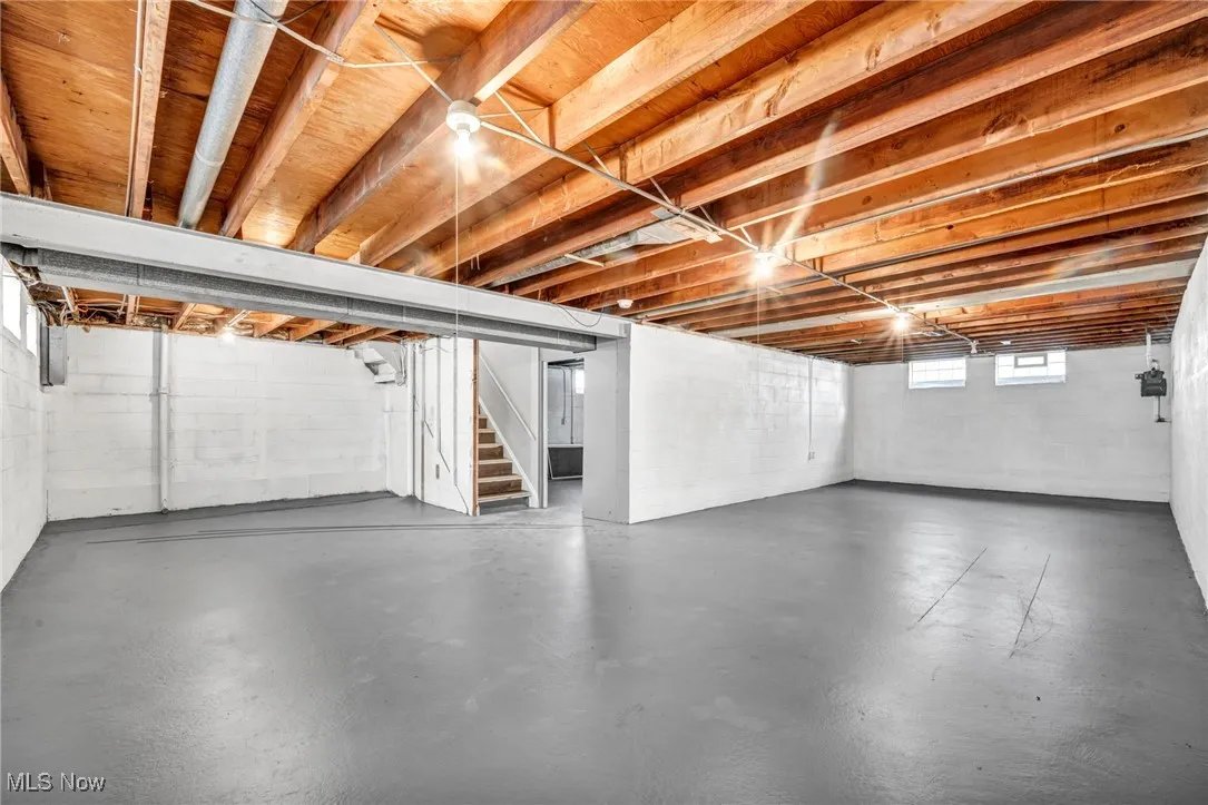 Basement with stairway