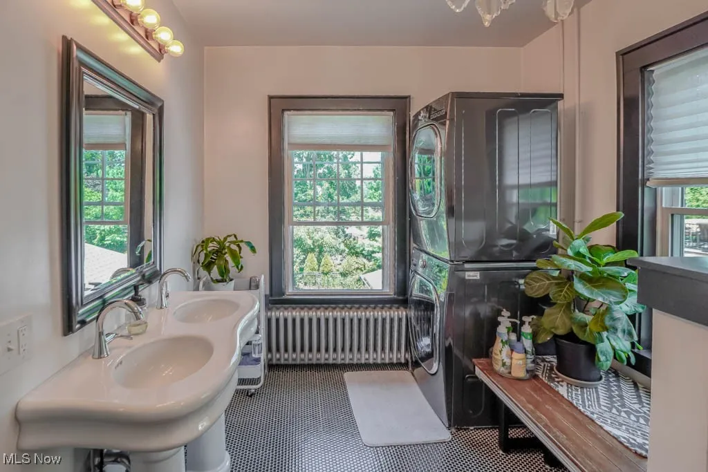 Primary Bathroom with Laundry Area