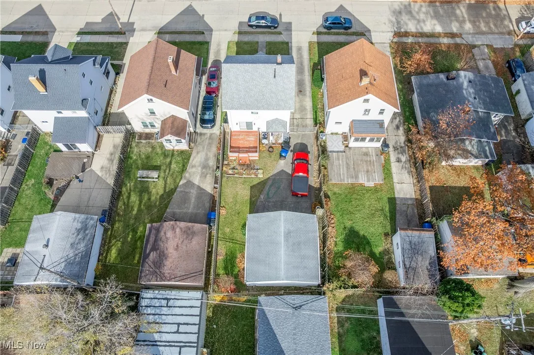 Aerial view of residential area