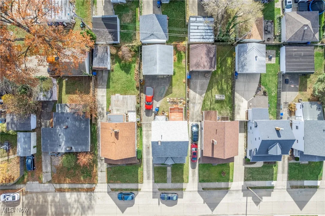 Aerial view of residential area