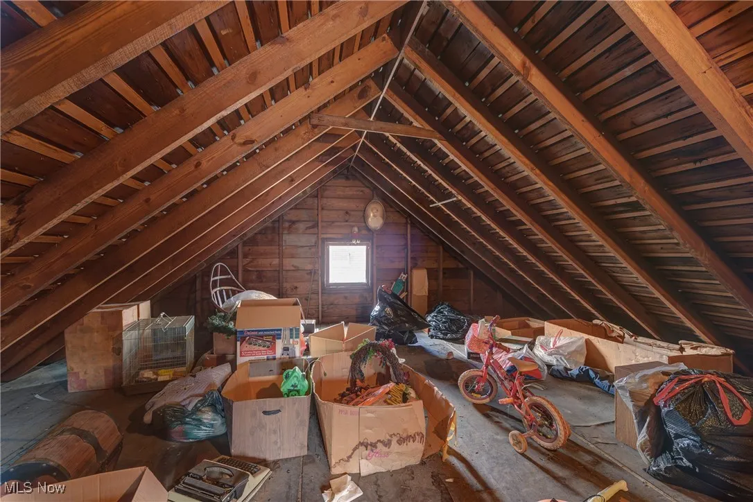 View of unfinished attic