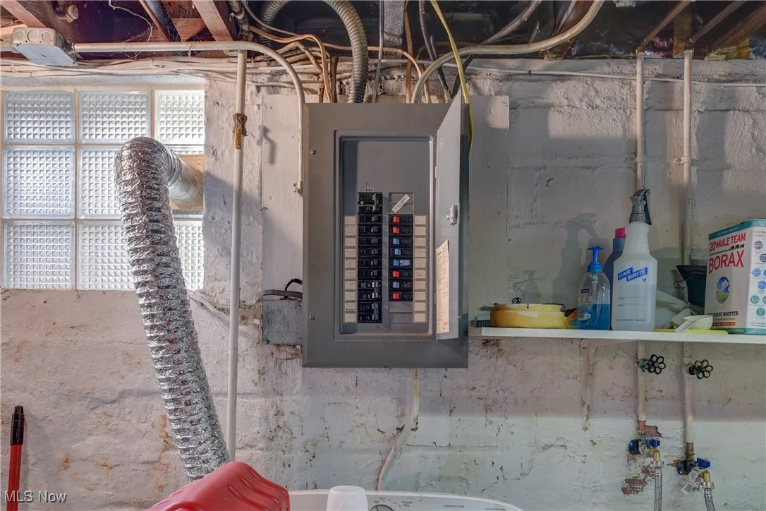 Utility room featuring electric panel