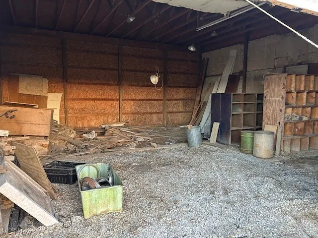 Inside of back garage