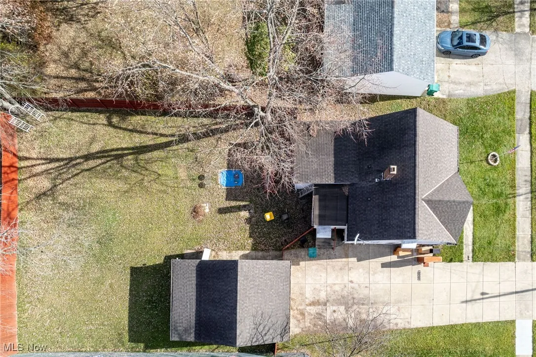 View from above of property