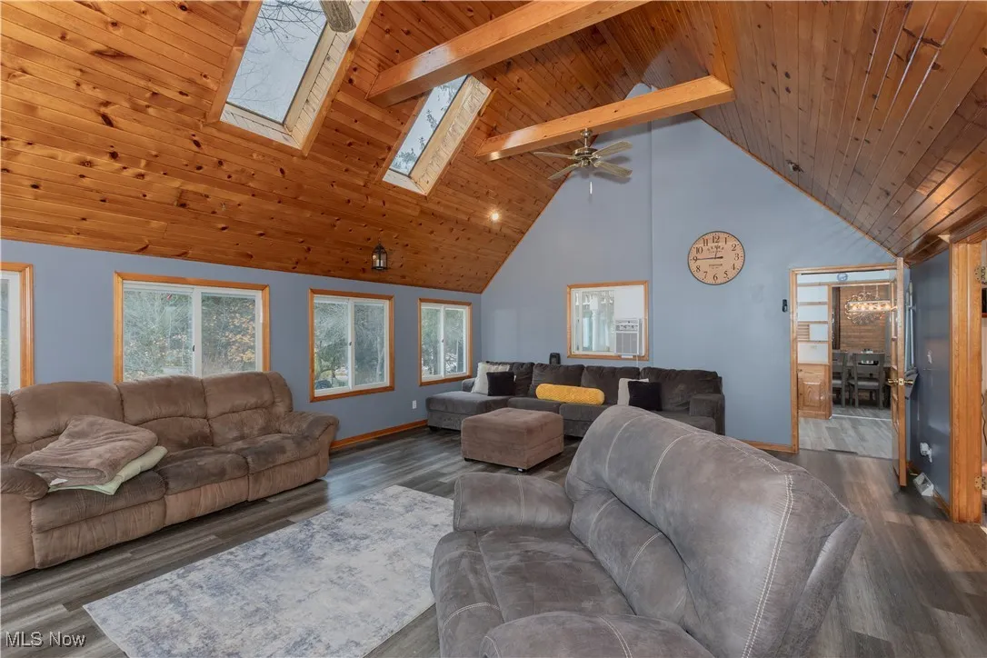 Airy bright living space, could make a great suite with full bathroom and laundry attached.