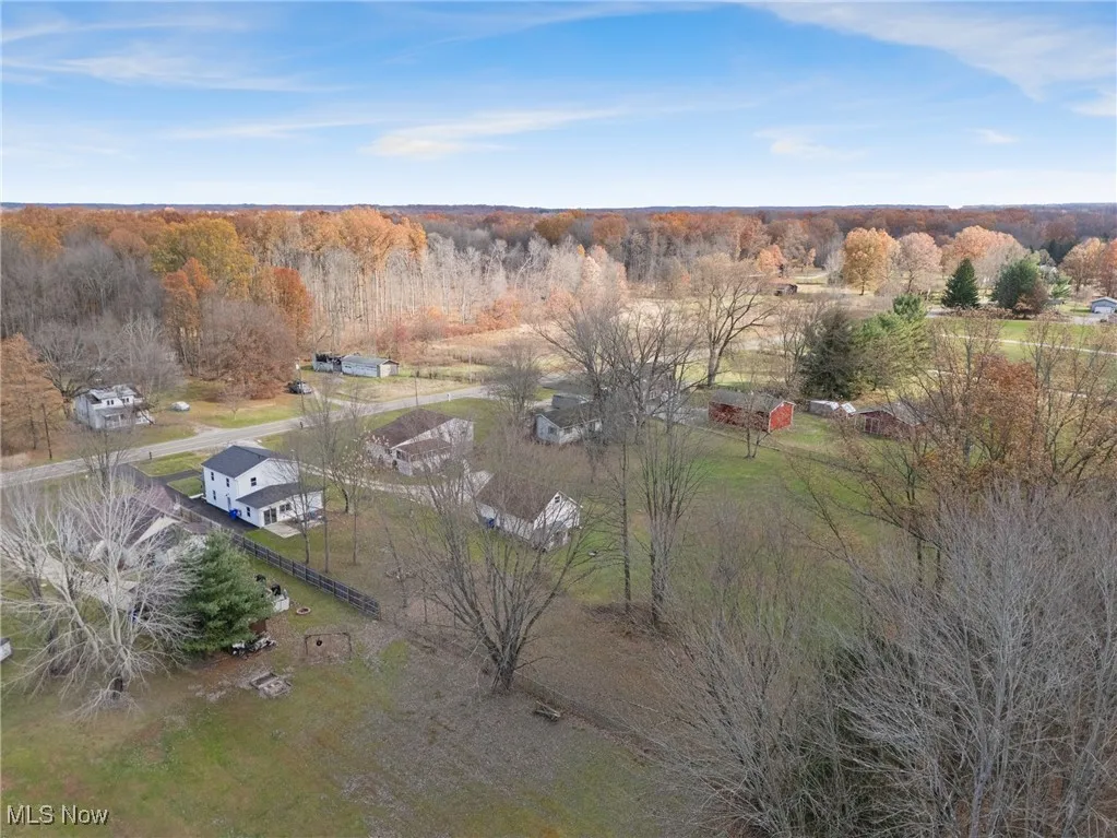 Drone / aerial view of a heavily wooded area