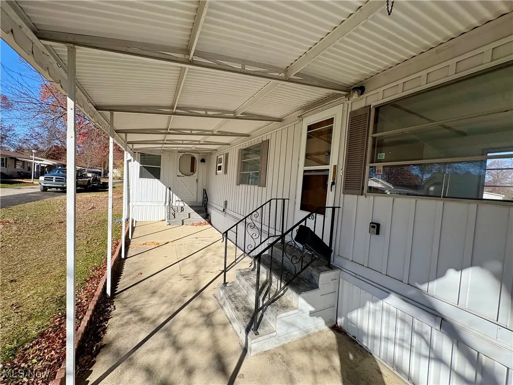 View of covered porch