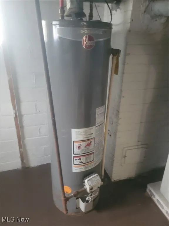 Utility room with water heater