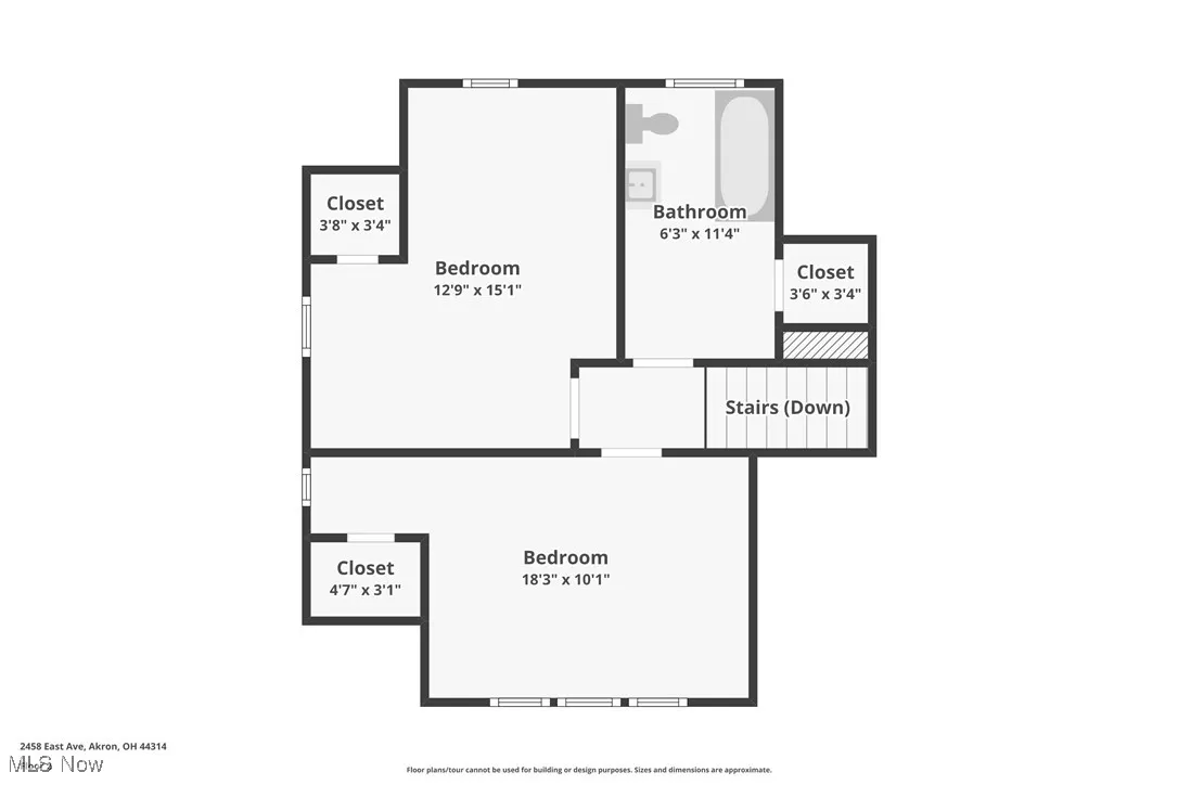Second level floor plan