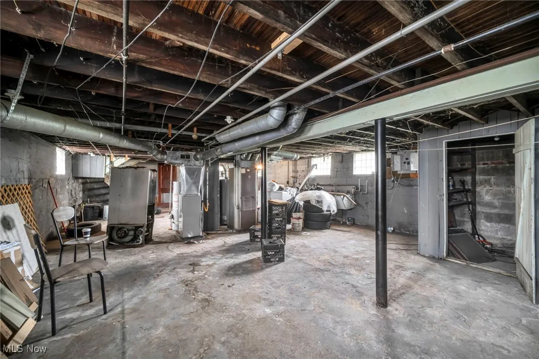 Below grade area with gas water heater