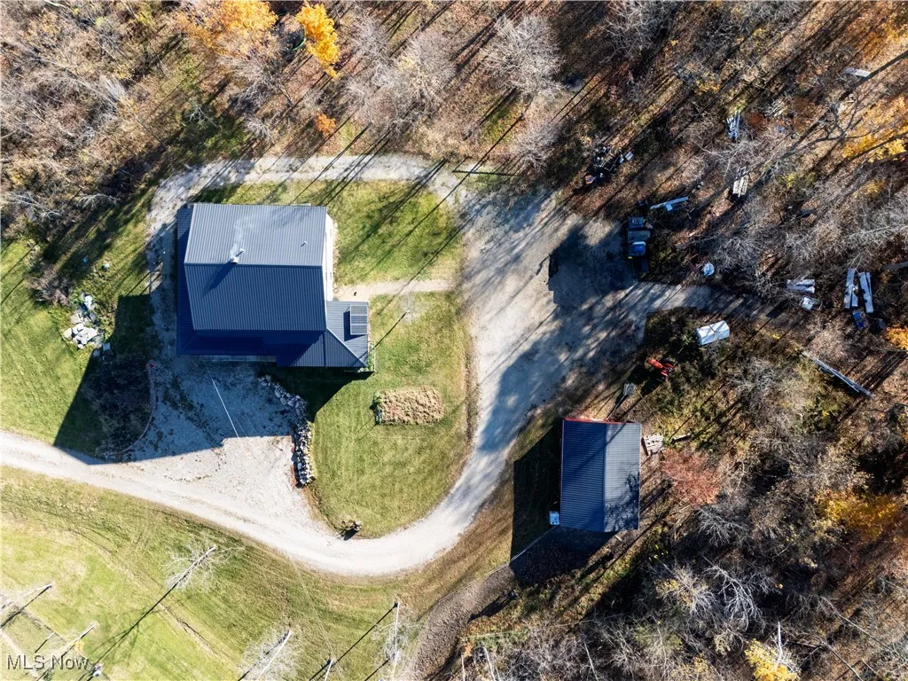 View from above of property