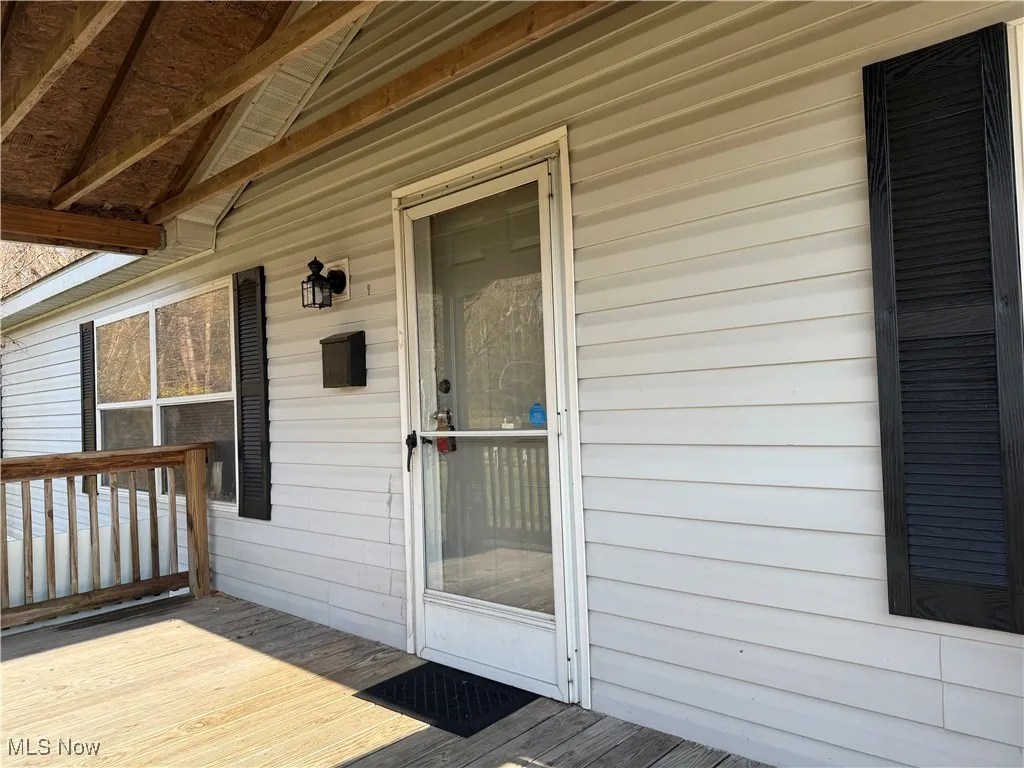 Entrance to property with a deck