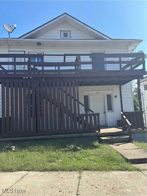 View of front of home featuring covered porch