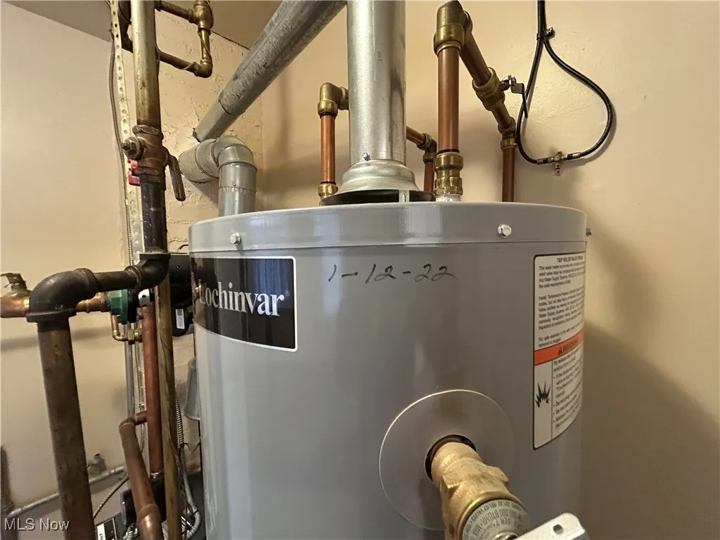 Utility room with water heater