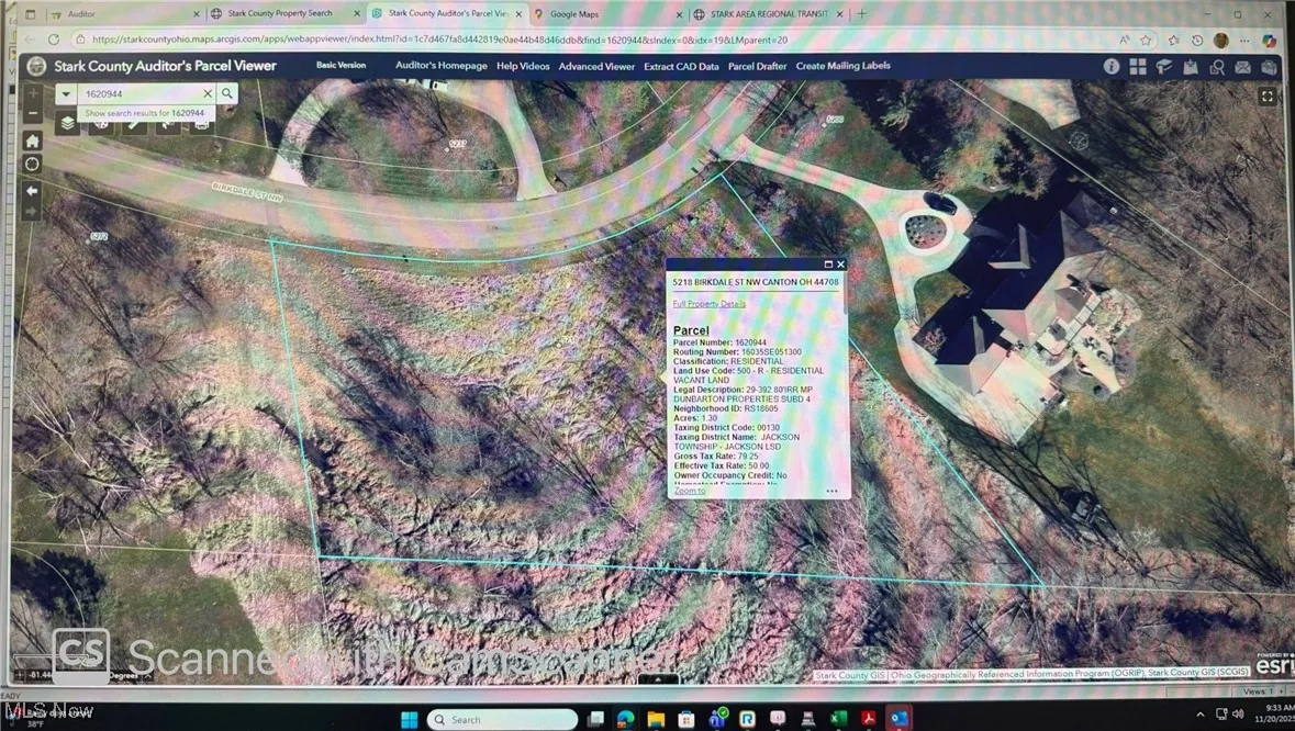 Aerial overview of property's location