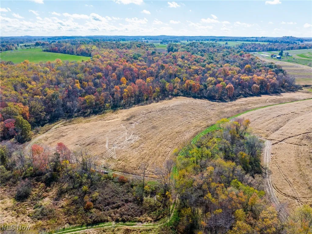 Aerial view of sparsely populated area