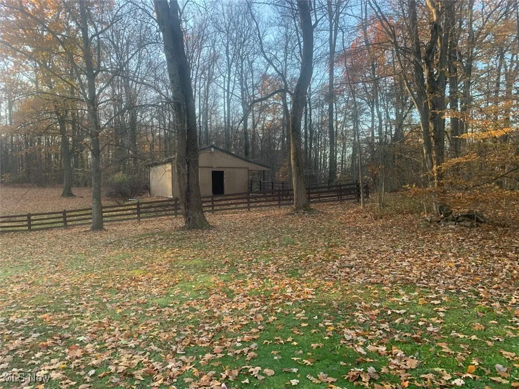 View of yard featuring an outbuilding