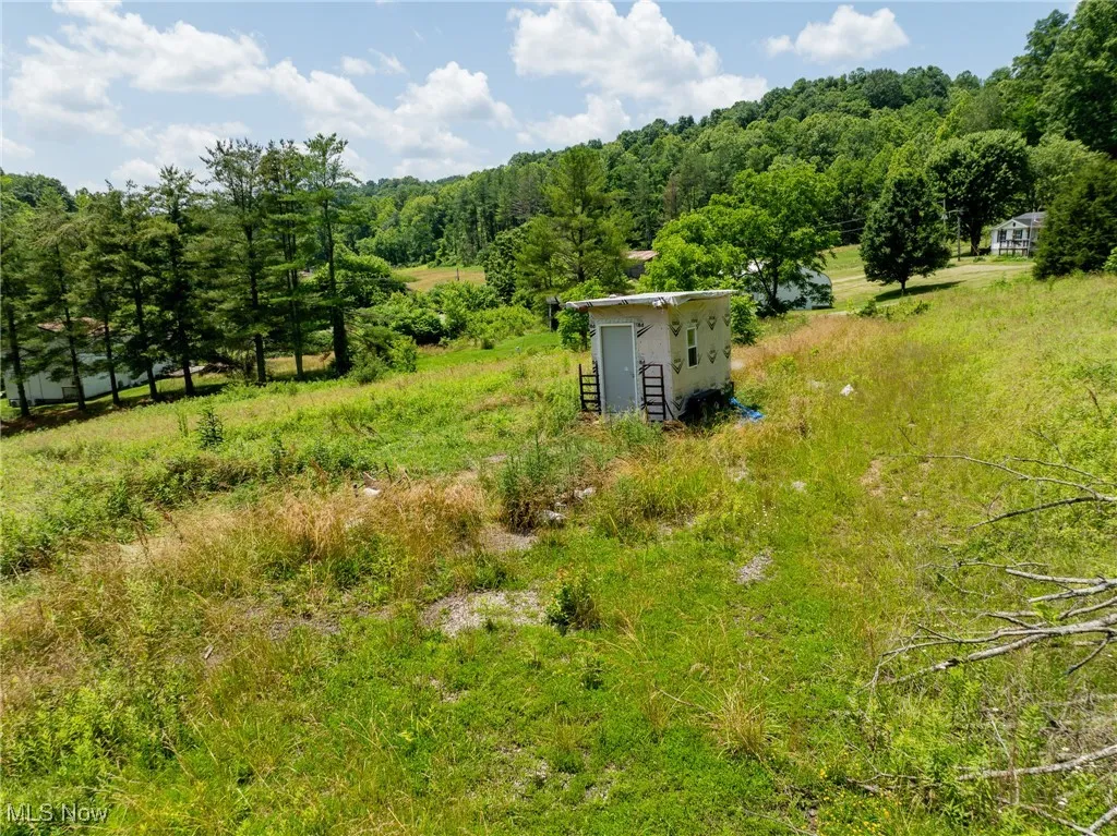 View of yard with an outdoor structure