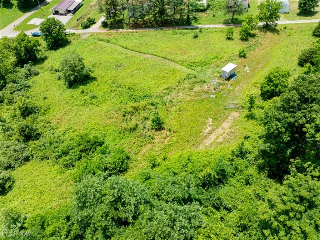 Aerial view of sparsely populated area
