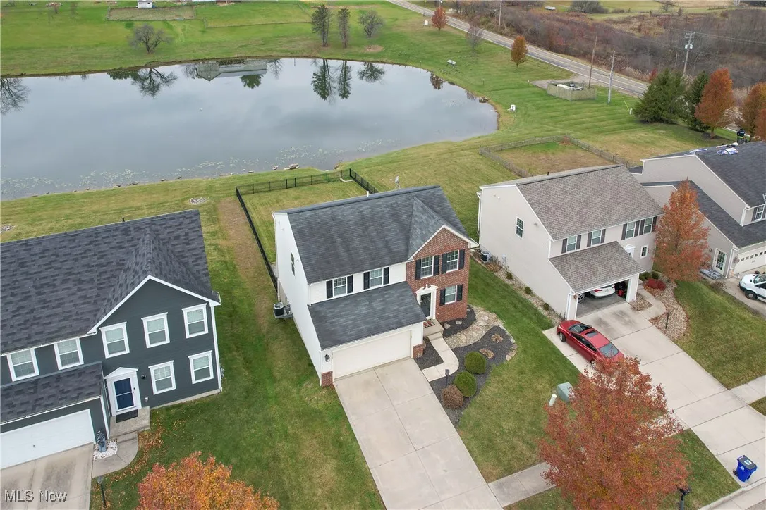 Drone / aerial view of a nearby body of water