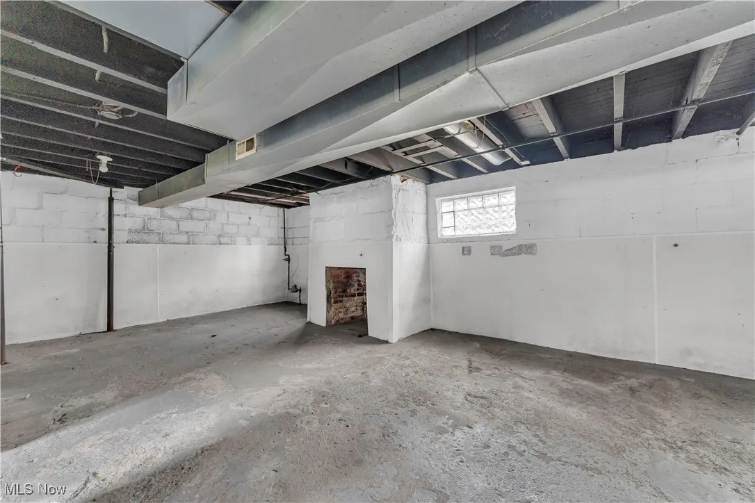 View of below grade area