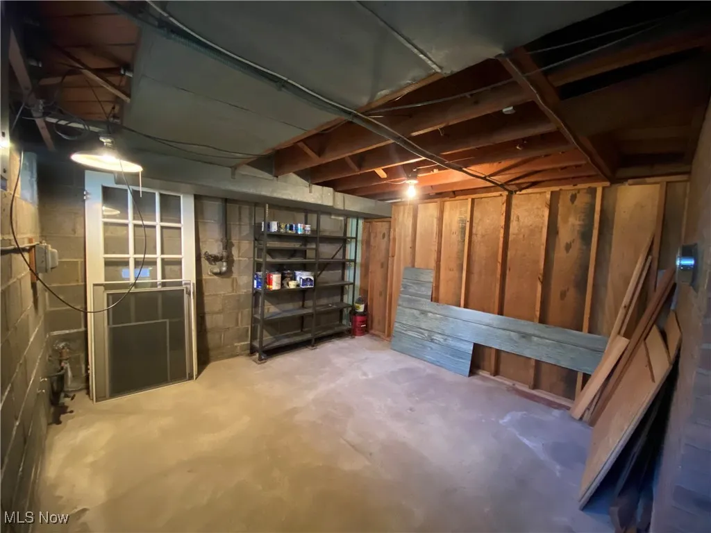 Basement storage area