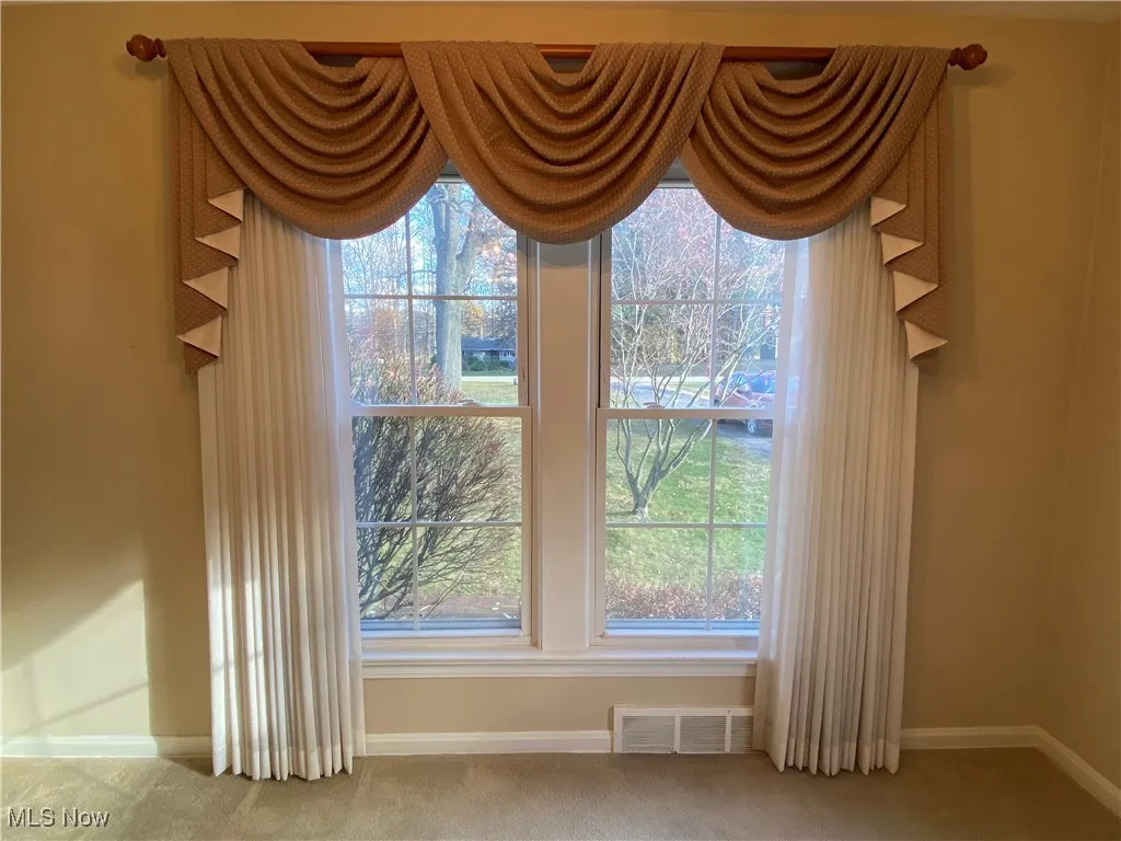 Dining room window facing front yard