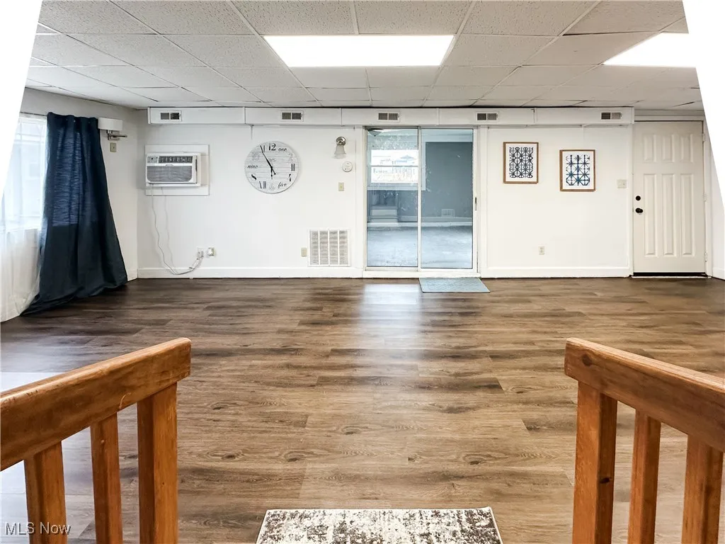 step down into the family room ...