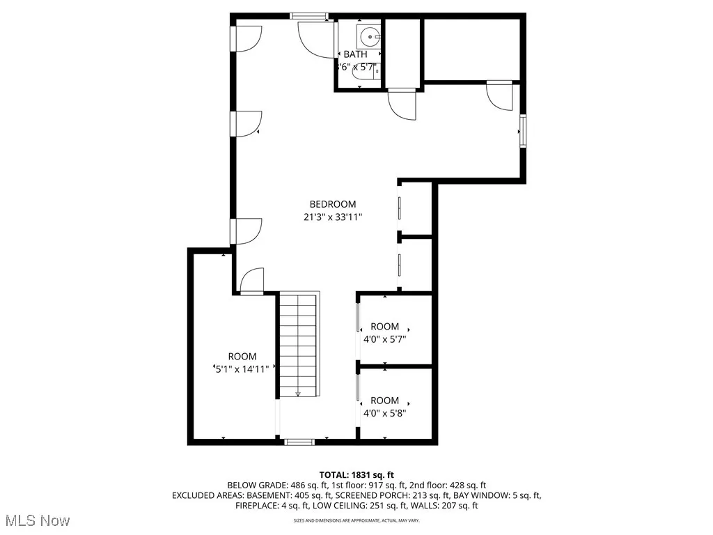 Second story floor plan
