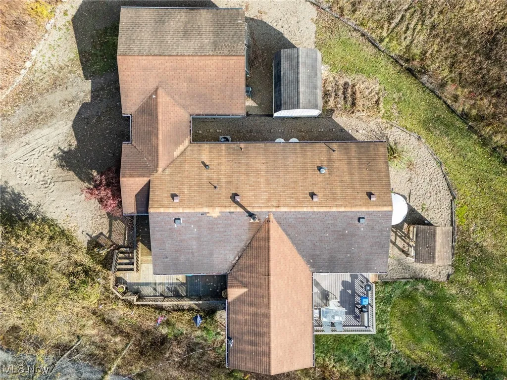 View from above of property