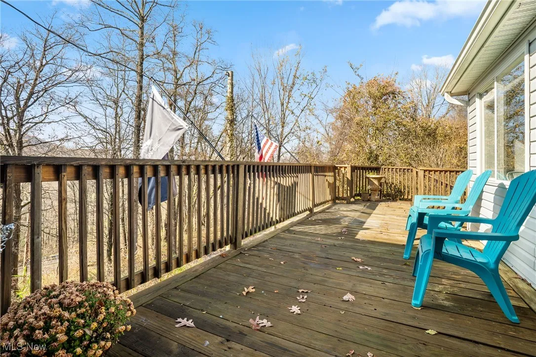 View of wooden terrace