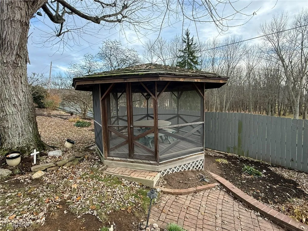 View of outbuilding with a gazebo