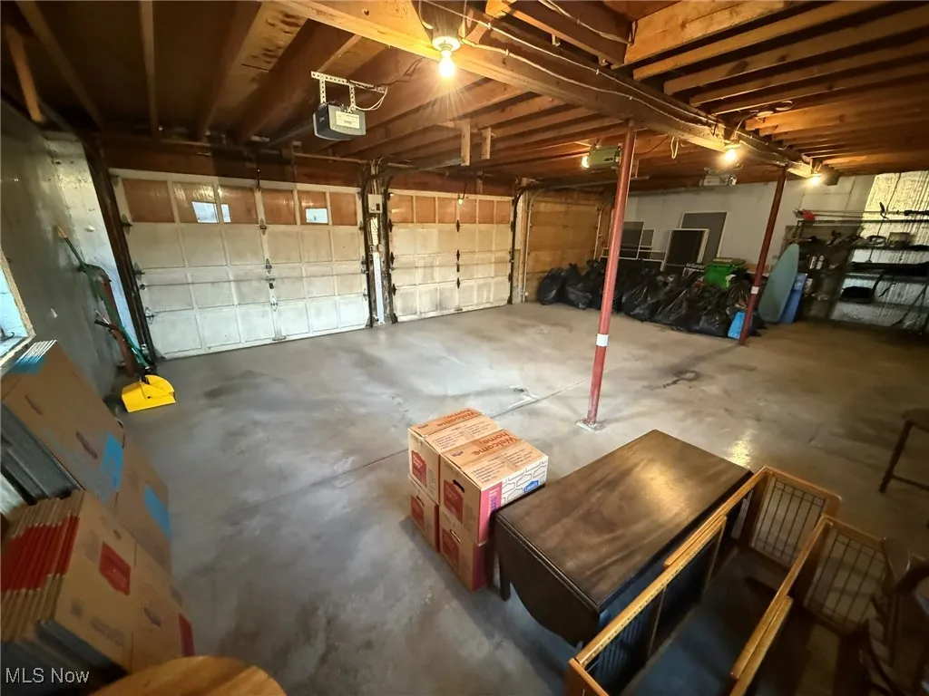 Basement with a garage