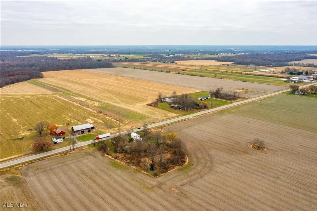 Overview of rural landscape with abundant farmland