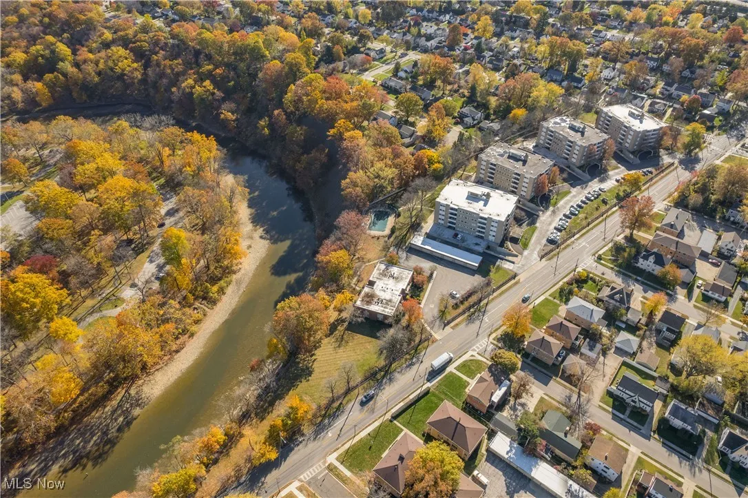 Aerial view of property's location - backs up to Rocky River & Emerald Necklace Marina