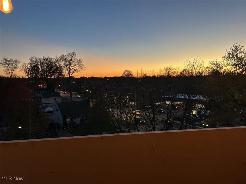 Sunset view from balcony