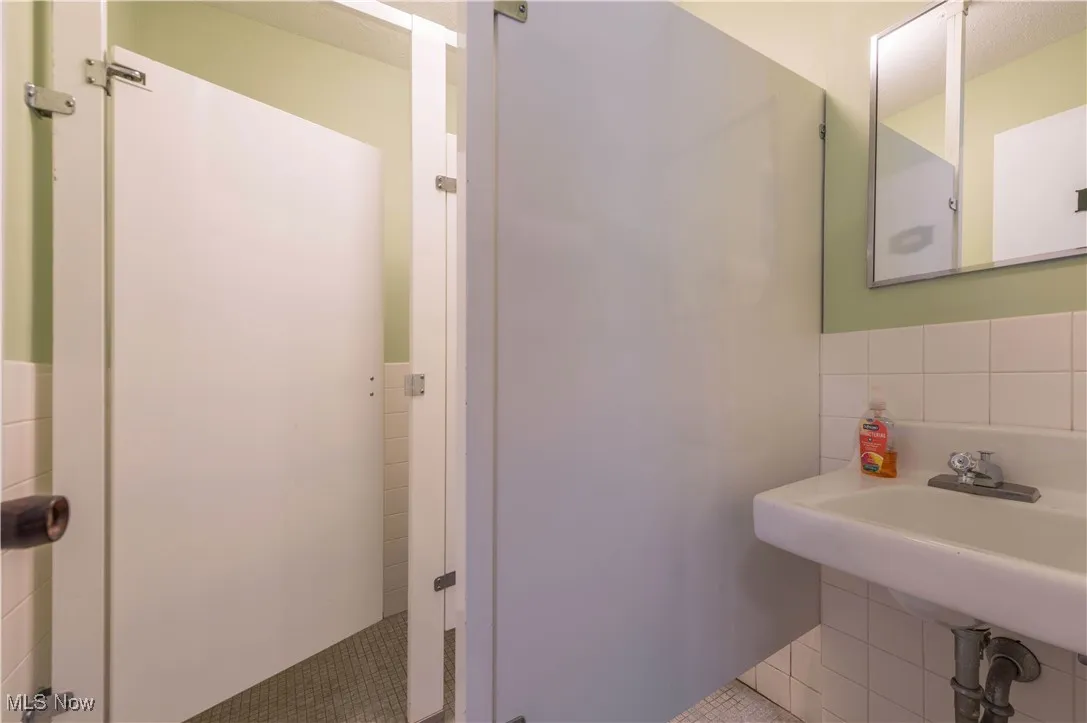 Bathrooms in the party room