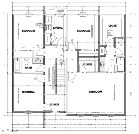 View of second floor plan.