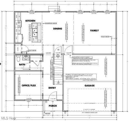 View of first floor plan.