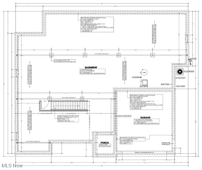 View of the basement floorplan.