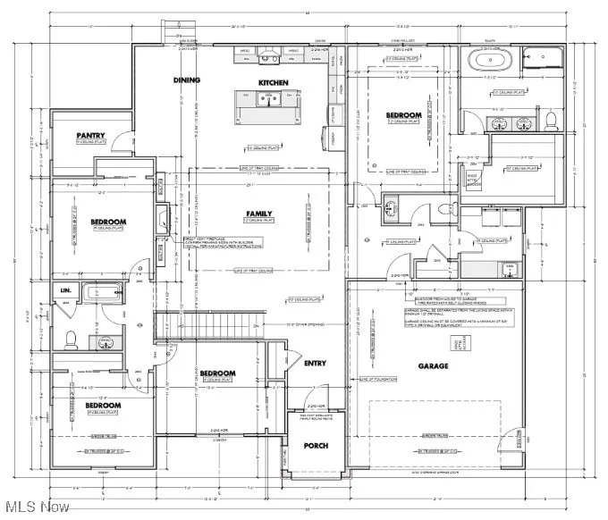 View of main floor home plan.