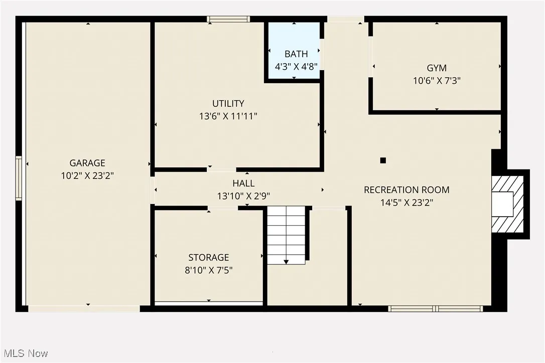 View of lower level floorplan