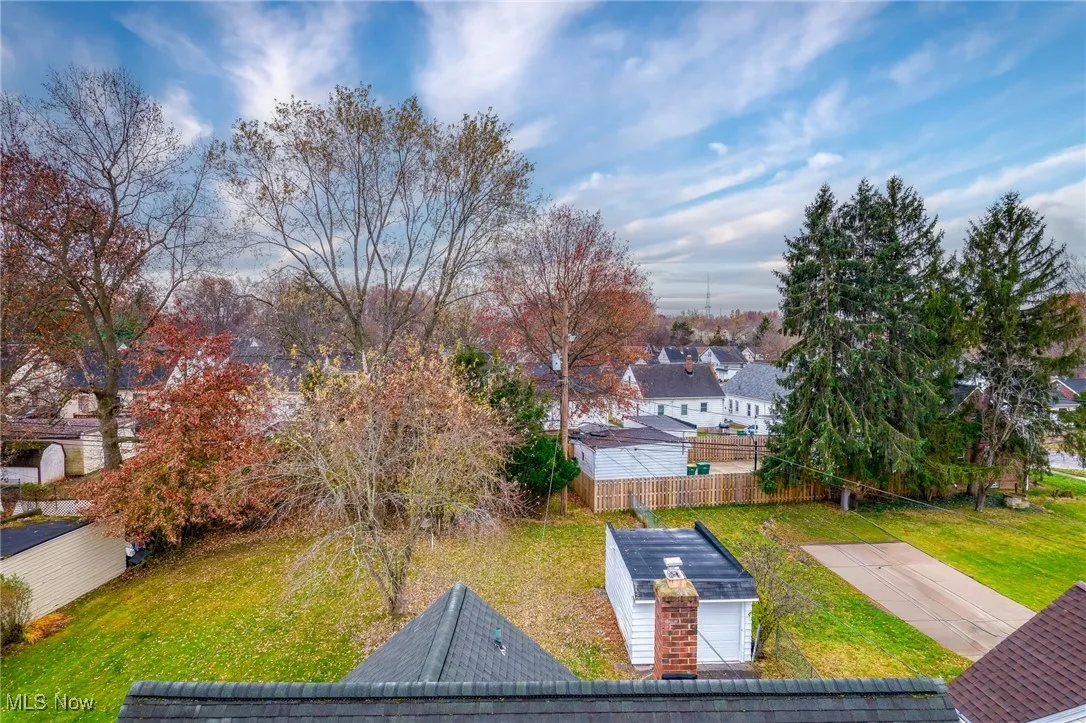 Aerial perspective of suburban area
