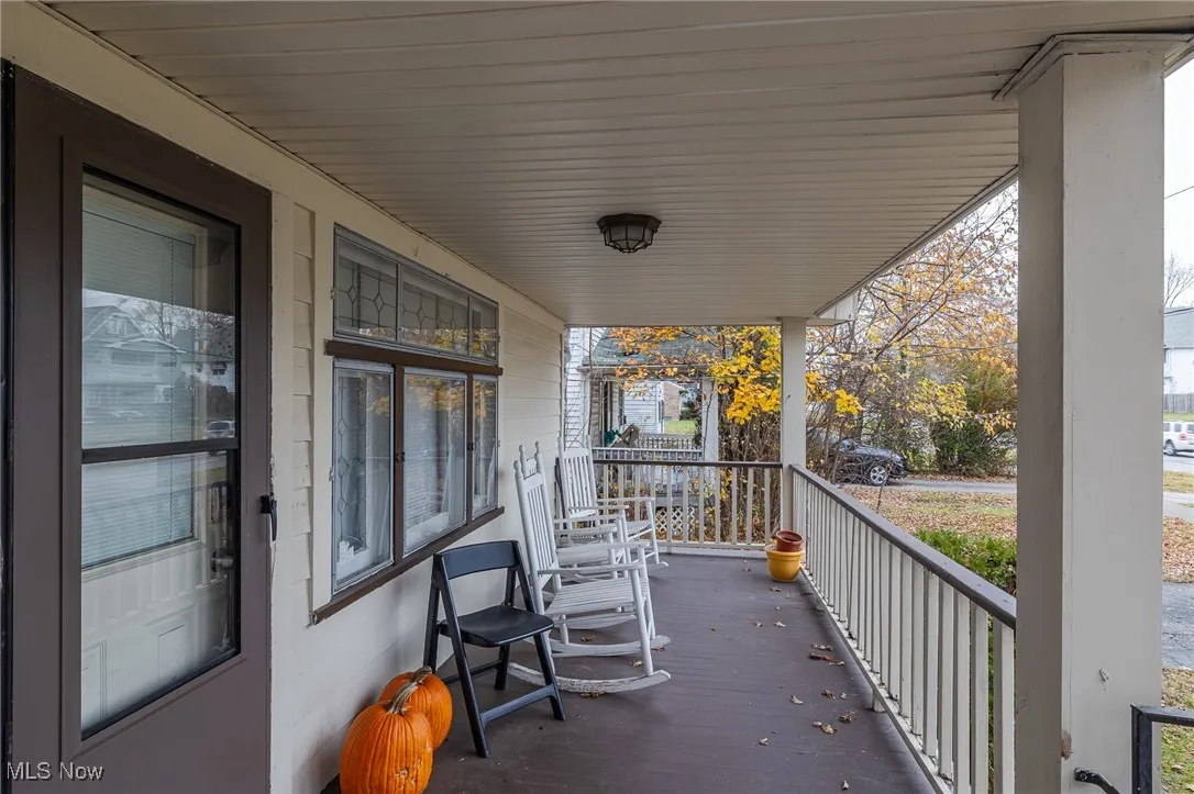 View of covered porch