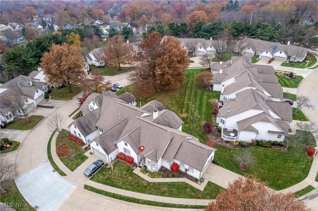 Aerial view of residential area