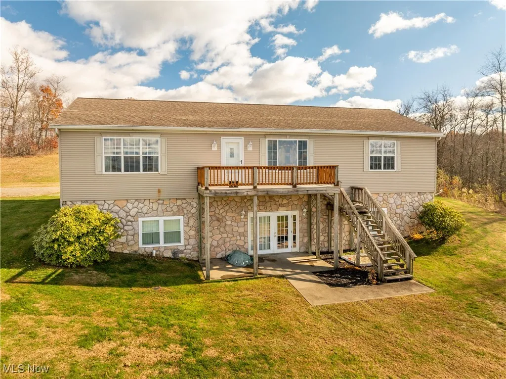 Upper level deck and lower level patio.
